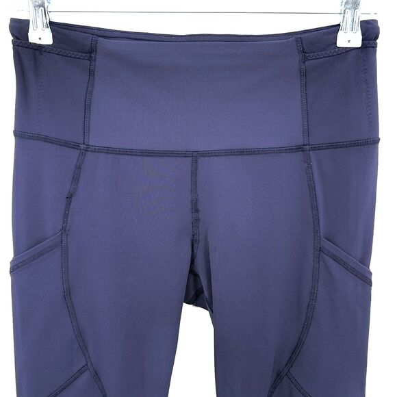 LULULEMON Outrun Tight Deep Indigo Mesh Accent 7/8 Leggings Size 6 - Picture 6 of 10